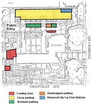 parking city hall area richmond surface map ca