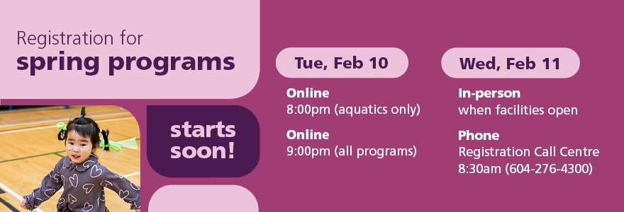 Hero Banner - Spring pre-registration