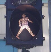 Close-up of Pedestrian Walk Sign