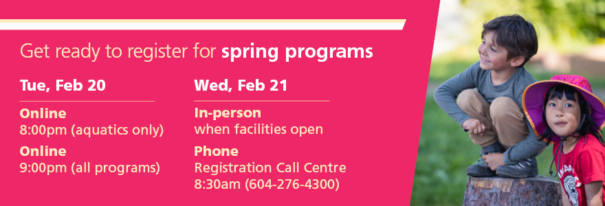 Program Registration City Of Richmond BC   Spring Pre Registration 2024 Web Banner72120 