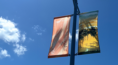 View of Island City street banners from last year