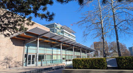 View of City Hall in winter