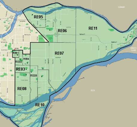 Richmond East Voting Divisions Map