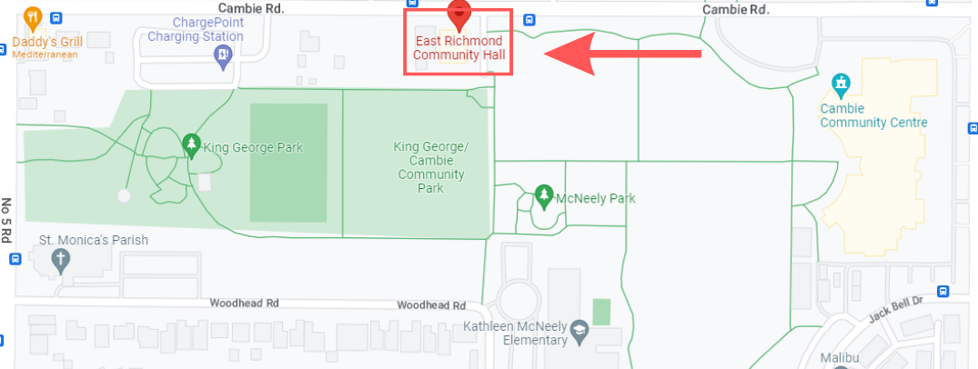 East Richmond Community Hall - map