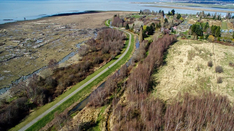 Aerial view of Terra Nova Rural Park