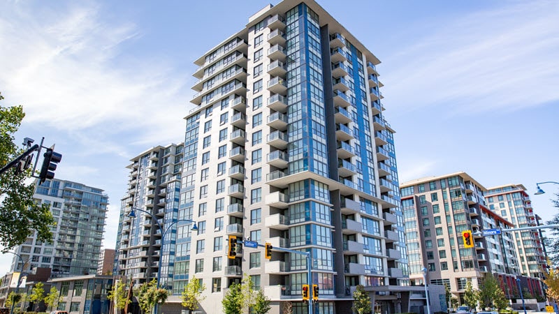 View of a high rise housing complex