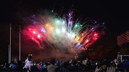 Fireworks at Minoru Park