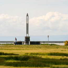 View of the Fisherman's Memorial in Gary Point Park, Steveston