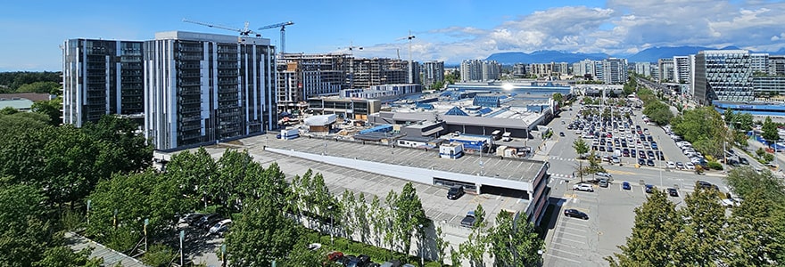 Aerial view of central Richmond