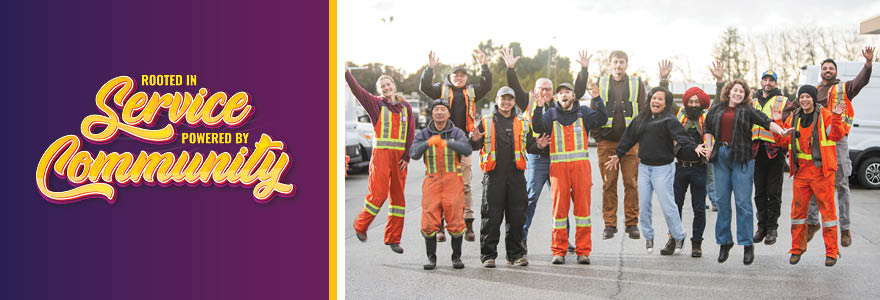 View of a group of Public Works staff