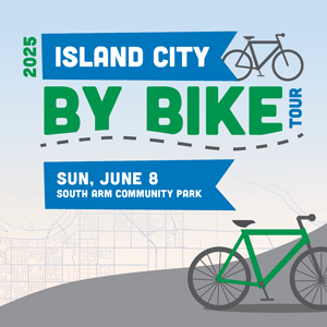 Island City, by Bike Tour 2025 - square infographic