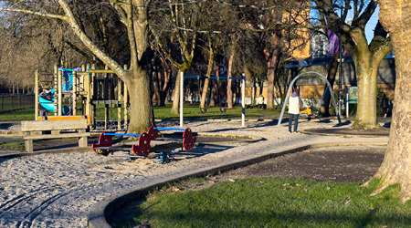 Playground area at Minoru Park
