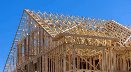 View of new homes being built