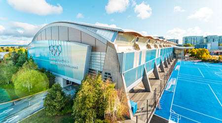 View of the exterior of the Richmond Olympic Oval