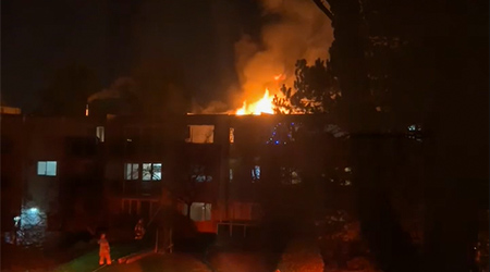 A scene from the Steveston Fire on Dec 2, 2025