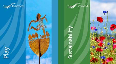 View of some of the winning street banners from the 2026 contest