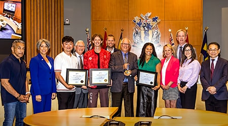 Cllr. Kash Heed; Cllr. Alexa Loo; Martin Zhang; Cllr. Bill McNulty; Evan Dunfee; Cllr. Michael Wolfe; Camryn Rogers; Cllr. Carol Day; Cllr. Andy Hobbs; Cllr. Laura Gillanders; Cllr. Chak Au