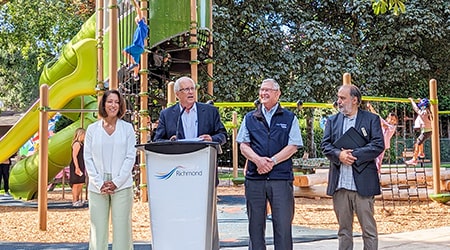 City Council members at the opening of the South Arm Playground