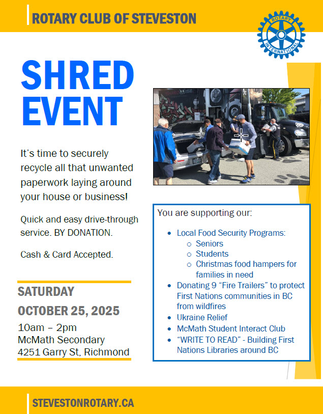 steveston rotary shred event