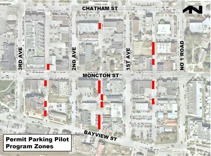 Map of Steveston Lanes Permit Parking Map